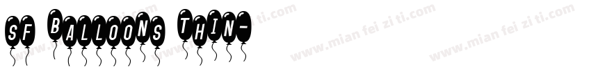 sf balloons thin字体转换